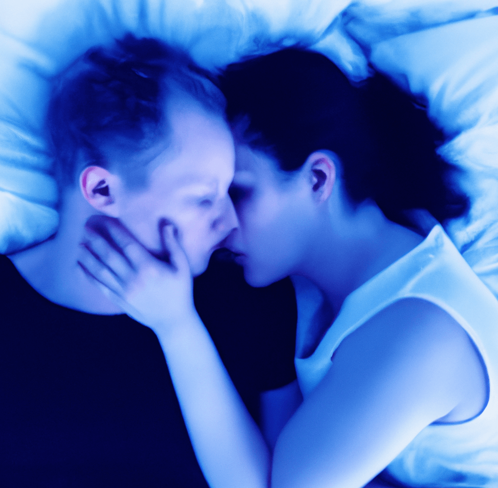 A man and woman kissing romanticallyon a bed_Benefits of increased testosterone and sexual energy from Tongkat Ali_wearehumans.digital