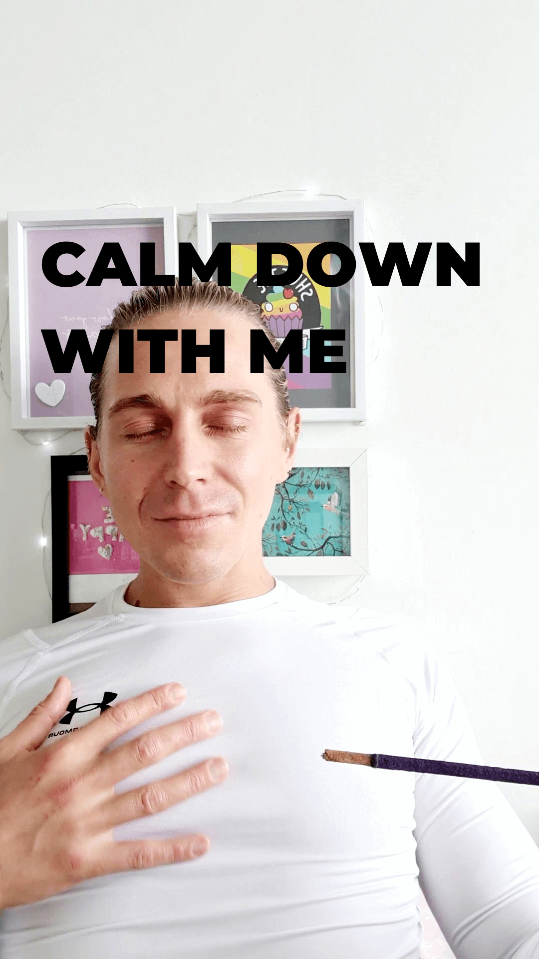 James Kearslake, owner of LGBTQ Wellness, delivering a simple meditative breathwork pattern to help calm us down
