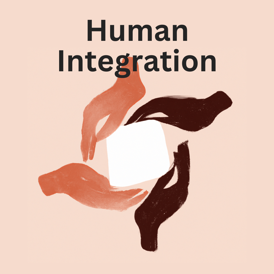 An image of four hands from people of different races circling around one object representing the need for greater intergration of humans around the world_wearehumans.digital