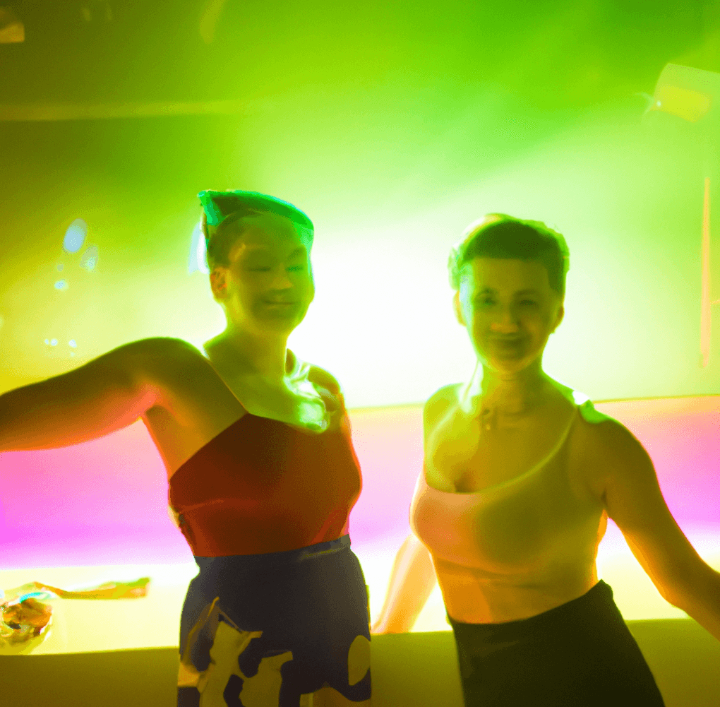 Two gay women raving at a club in Hackney, East London_wearehumans.digital