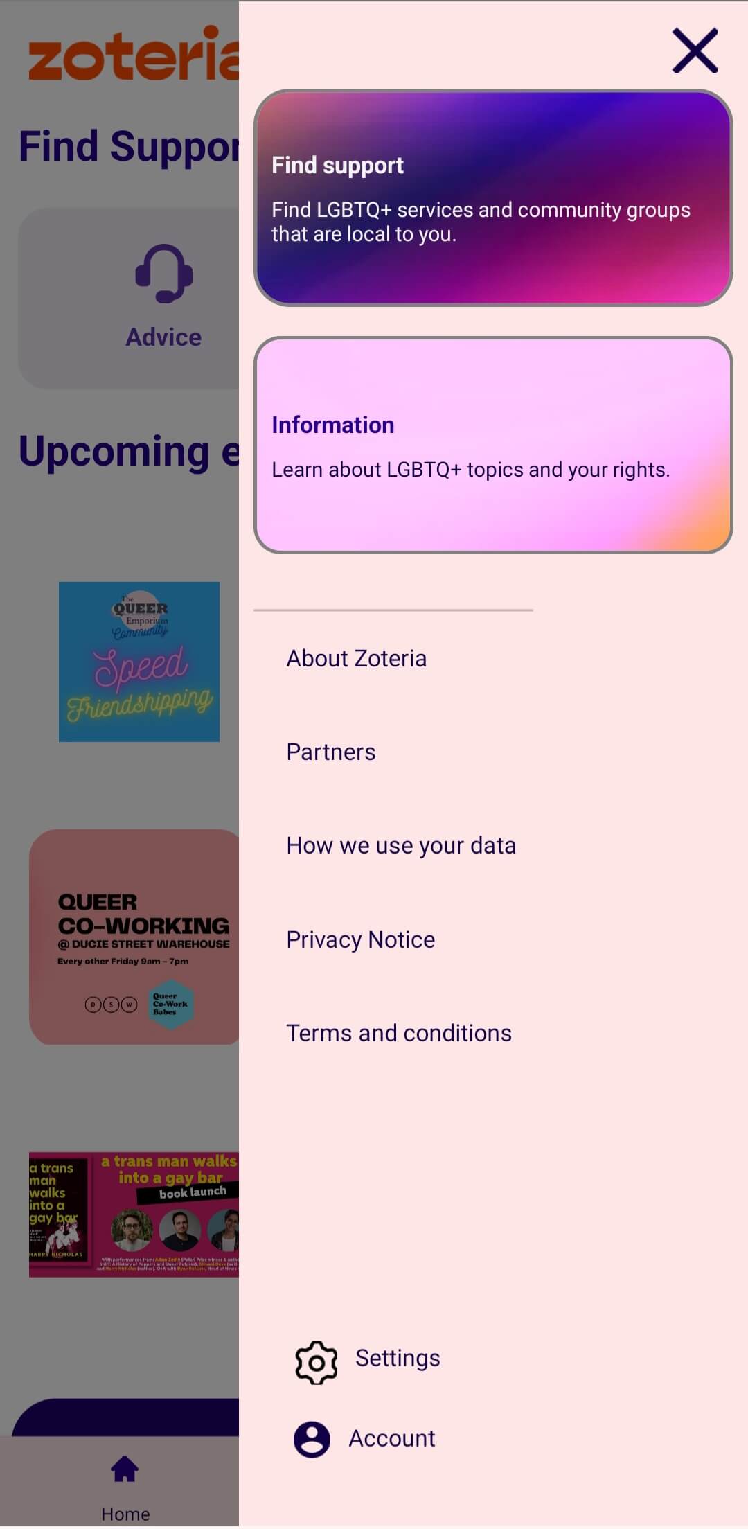 Zoteria Discreet Mode l Zoteria App l Launched by Galop, Stonewall and Vodafone Foundation l App Creator Marta Lima l LGBTQ+ Hate Crimes UK l LGBTQ Wellness
